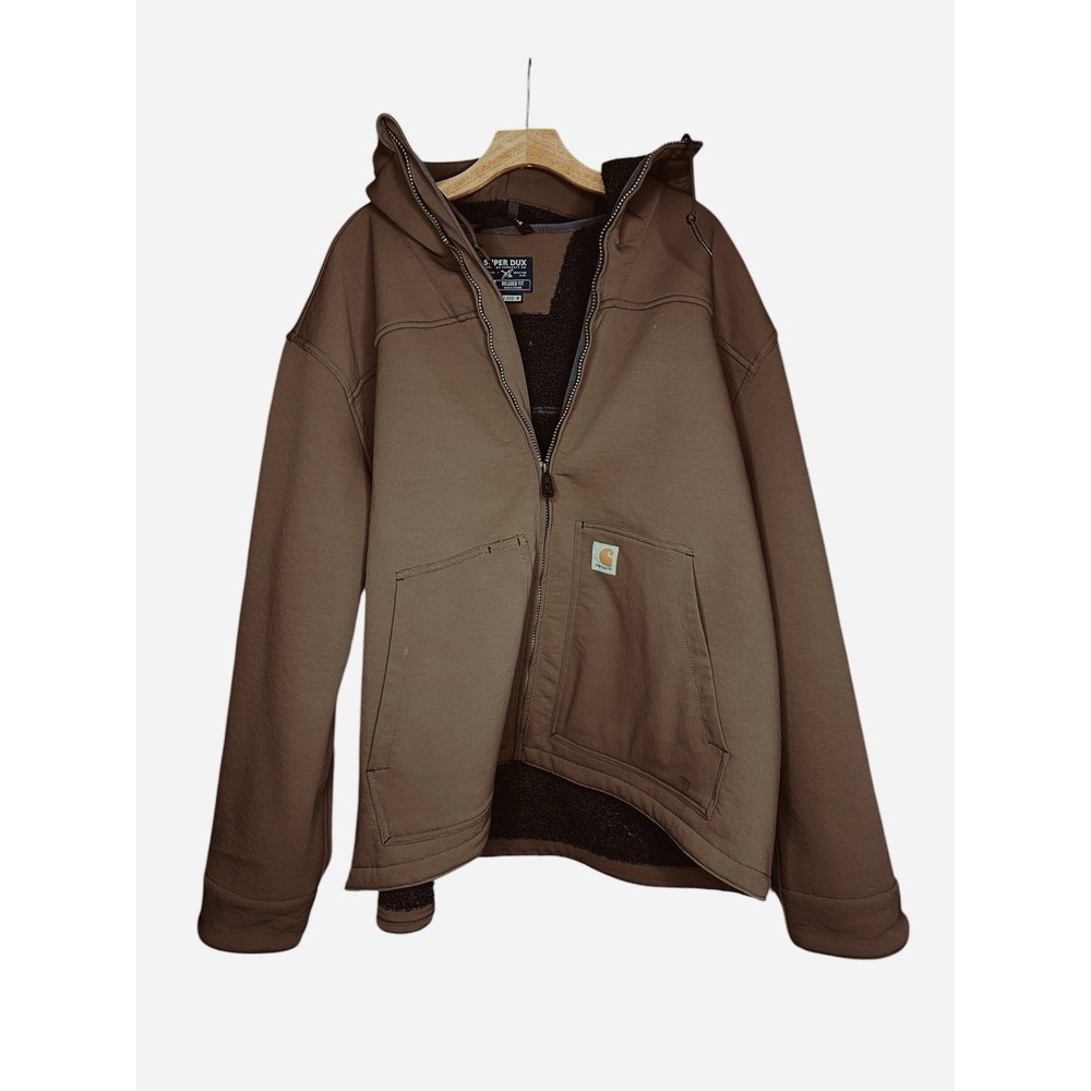Carhartt Super Dux Relaxed Fit Mens 2XL Sherpa Lined Rain Defender Brown 0J5001